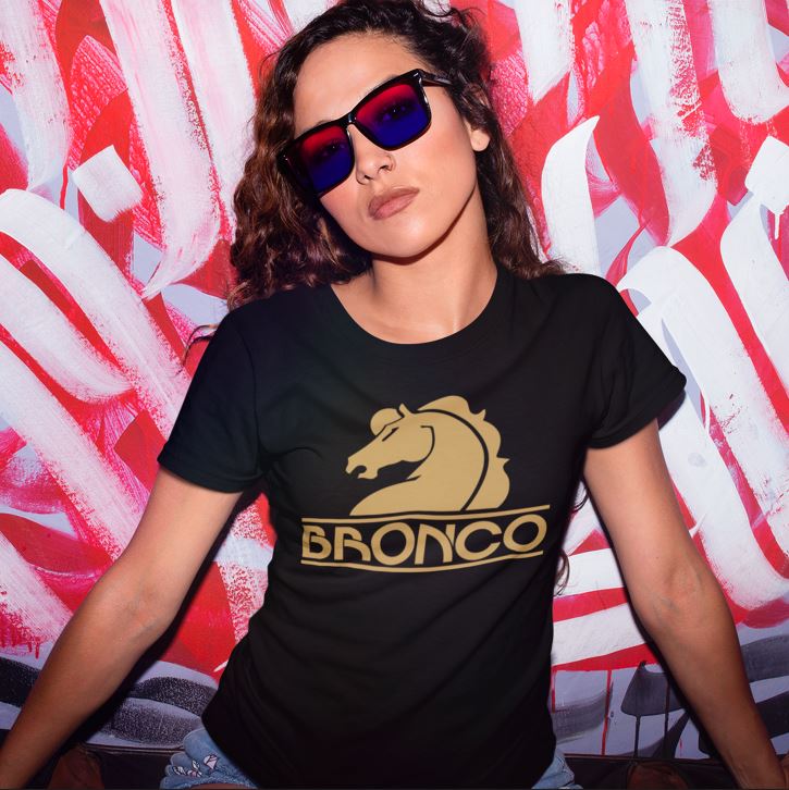 : Ford Bronco Women's V-Neck T-Shirt Enjoy The Ride Offroad SUV  Licensed Tee : Clothing, Shoes & Jewelry